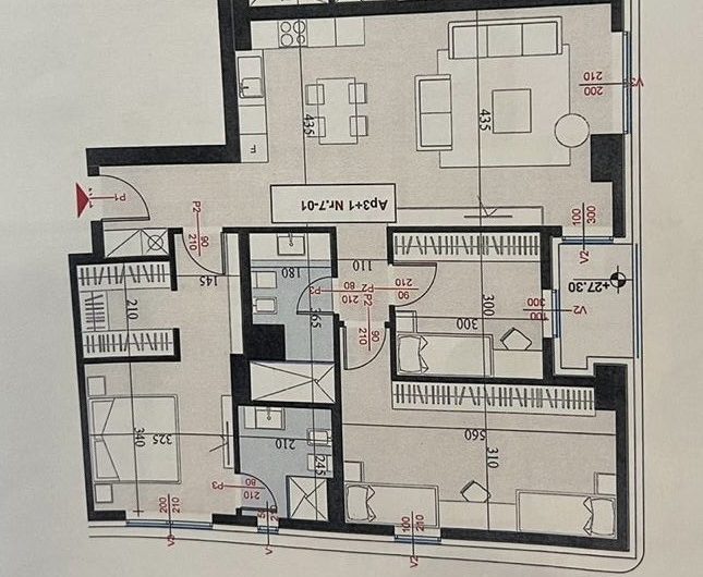 3 bedroom furnished apt for rent near Air Albania Arena